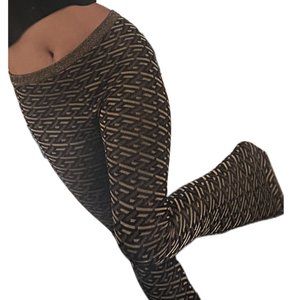 Versace Black & Brown Jacquard Lounge Pants